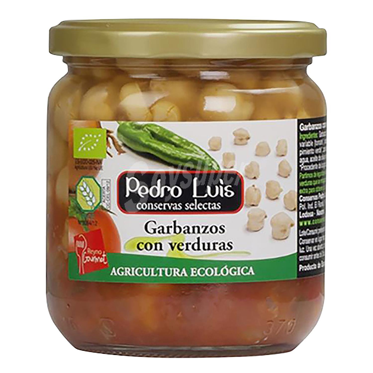 Garbanzos con verduras ecológicas Pedro Luis