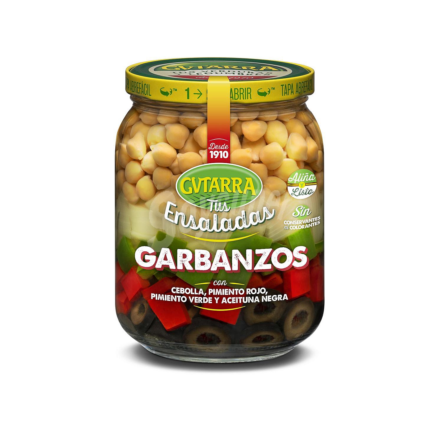 Ensalada de garbanzos con vegetales sin gluten