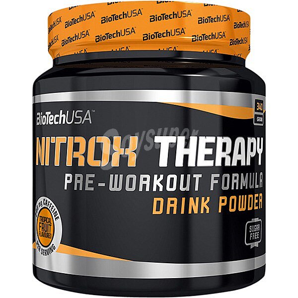 Nitrox Therapy formula pre-entreno con creatina, carbohidratos y sin azúcar