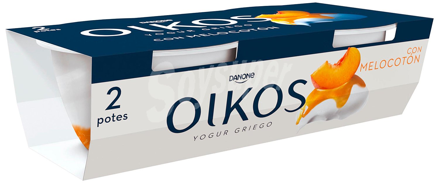 Yogur griego con melocotón Danone Oikos sin gluten