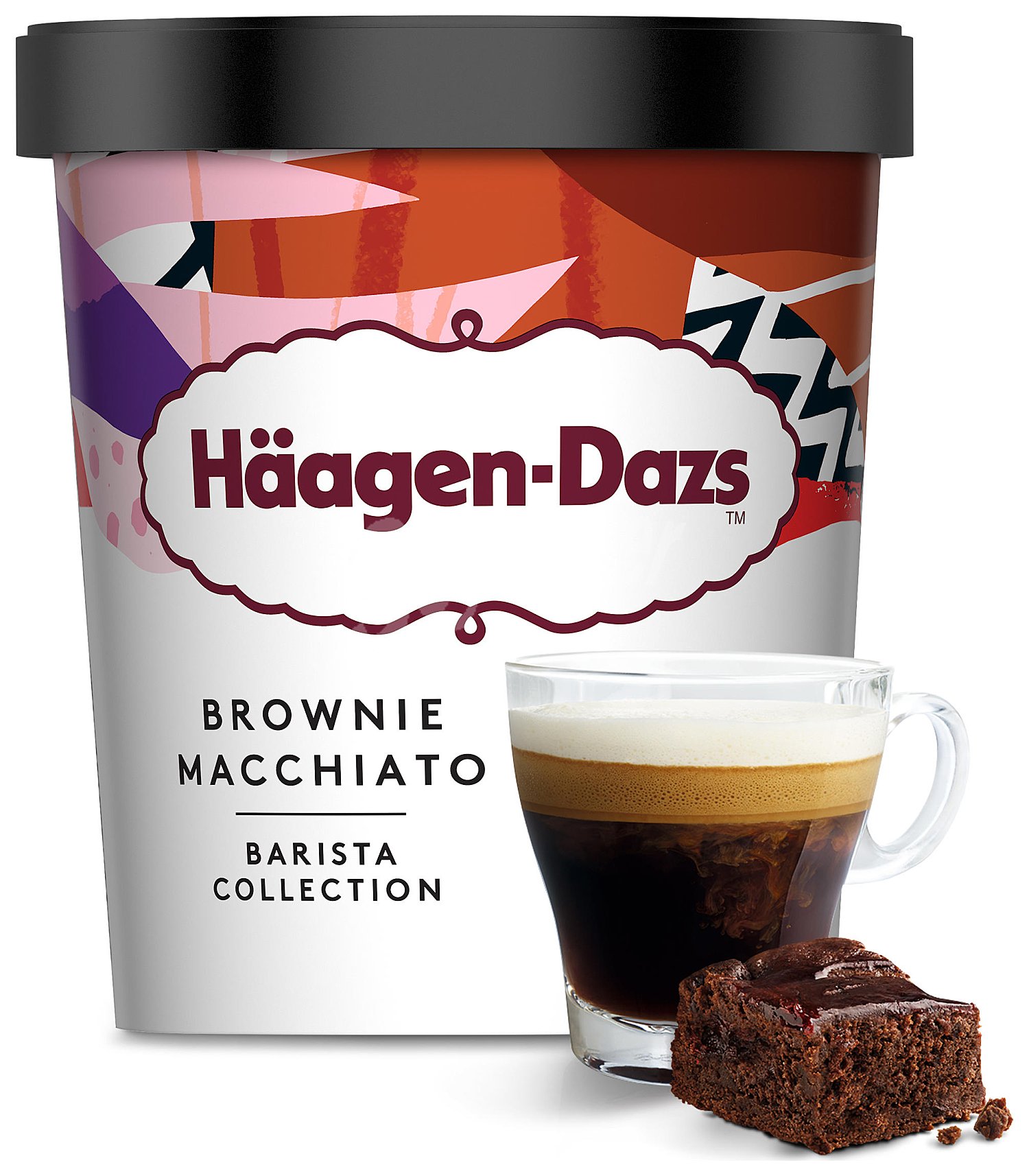 Helado de brownie macchiato