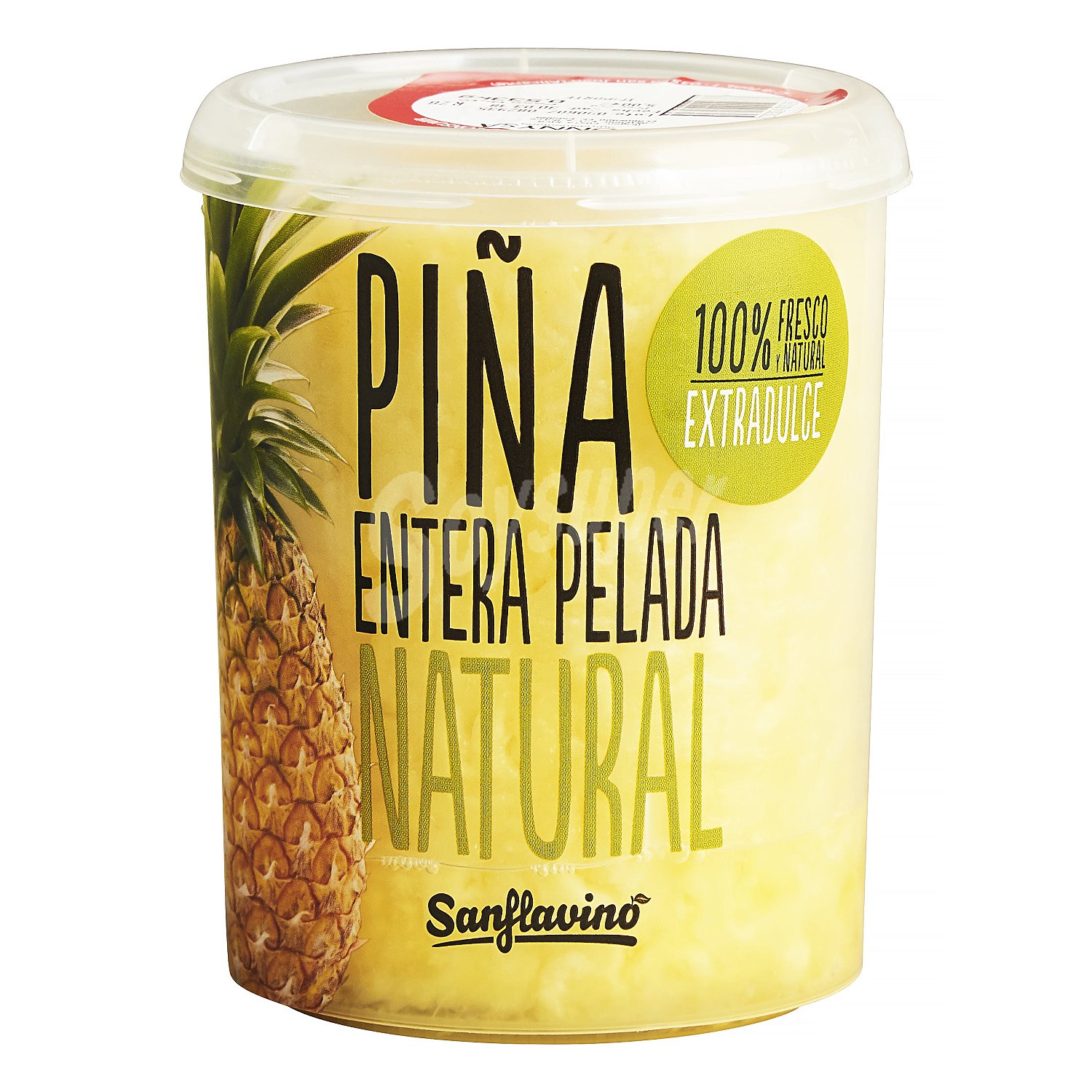 Piña natural pelada a rodajas, varios, bote 500 g aprox(peso aproximado de la )