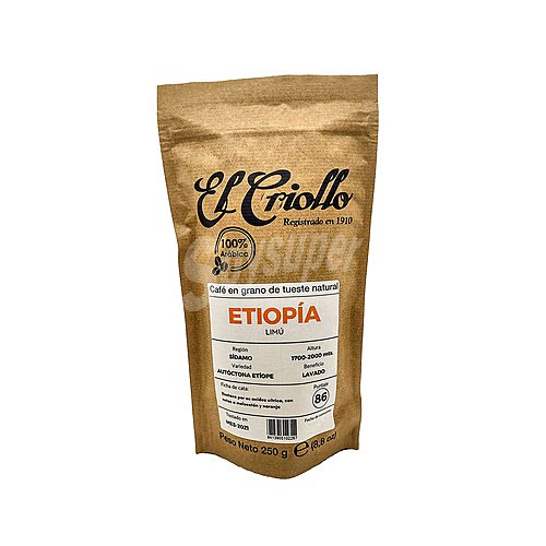 EL criollo Café en grano de tueste natural Etiopía EL crillo