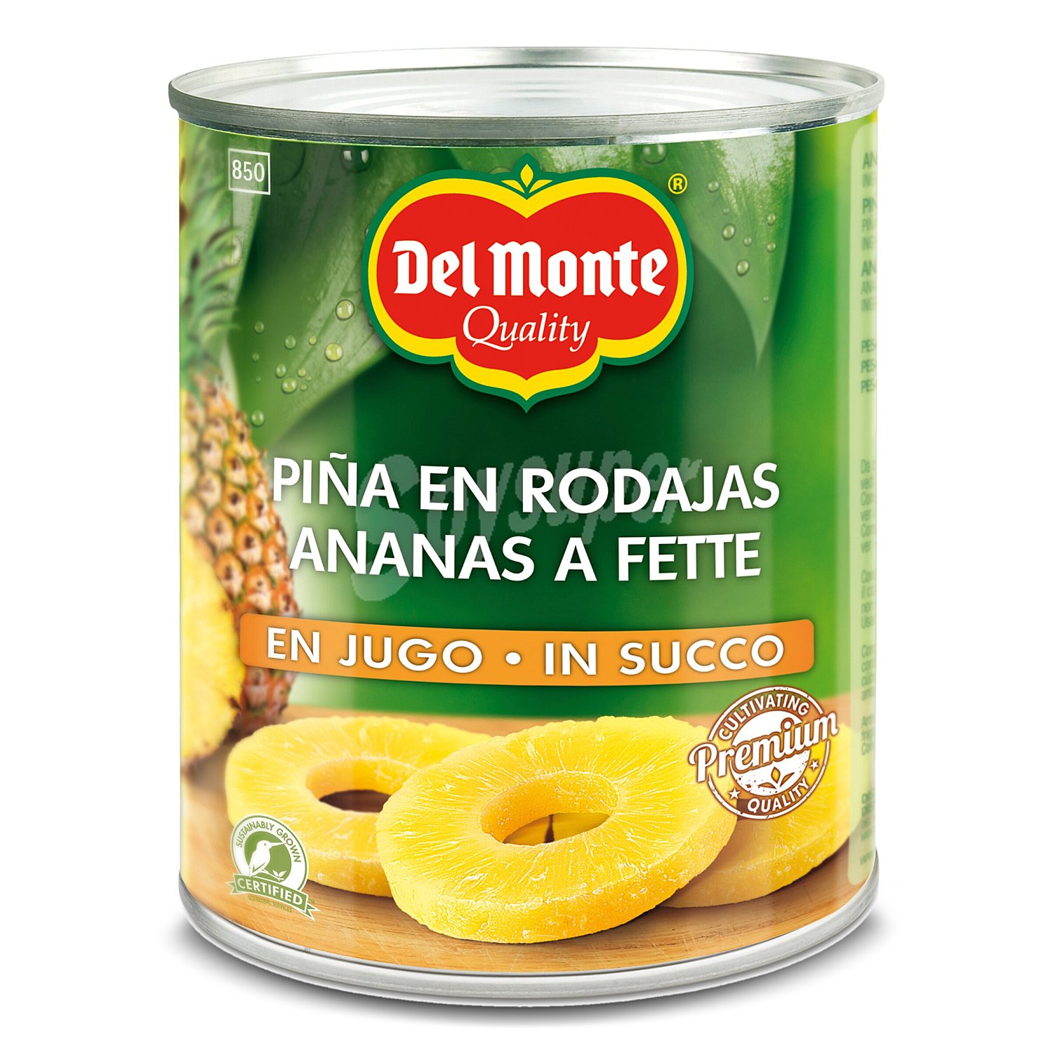 Piña en su jugo en rodajas Del monte