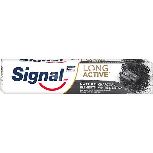 Long Active pasta de dientes blanqueadora Charcoal