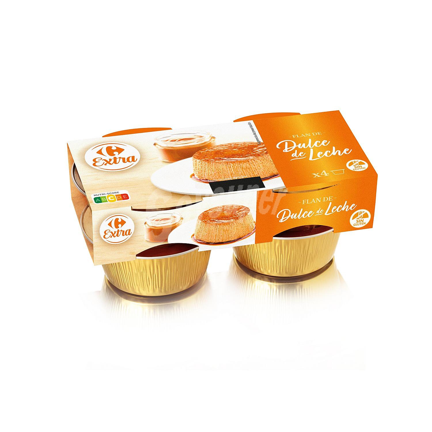 Flan de dulce de leche Carrefour sin gluten