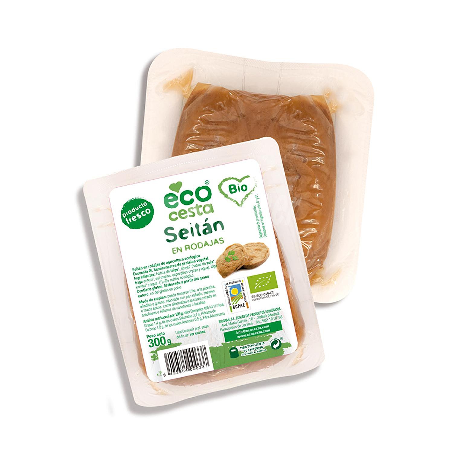 Seitan en rodajas ecológico