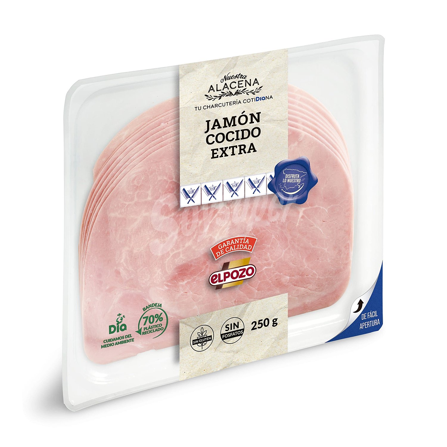 Jamón cocido extra sabor ahumado Nuestra Alacena