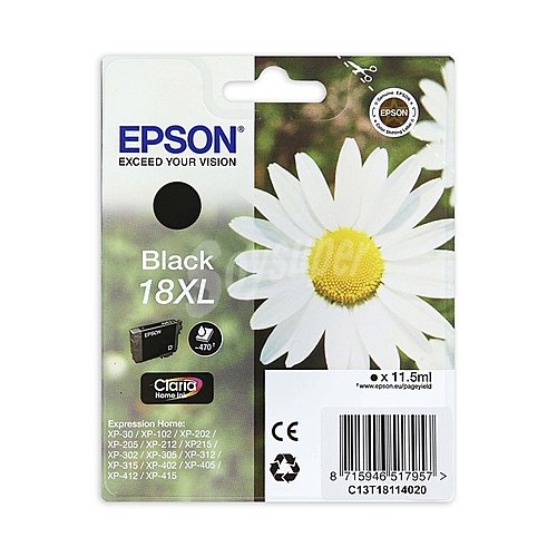 Cartucho de tinta epson 18XL, negro