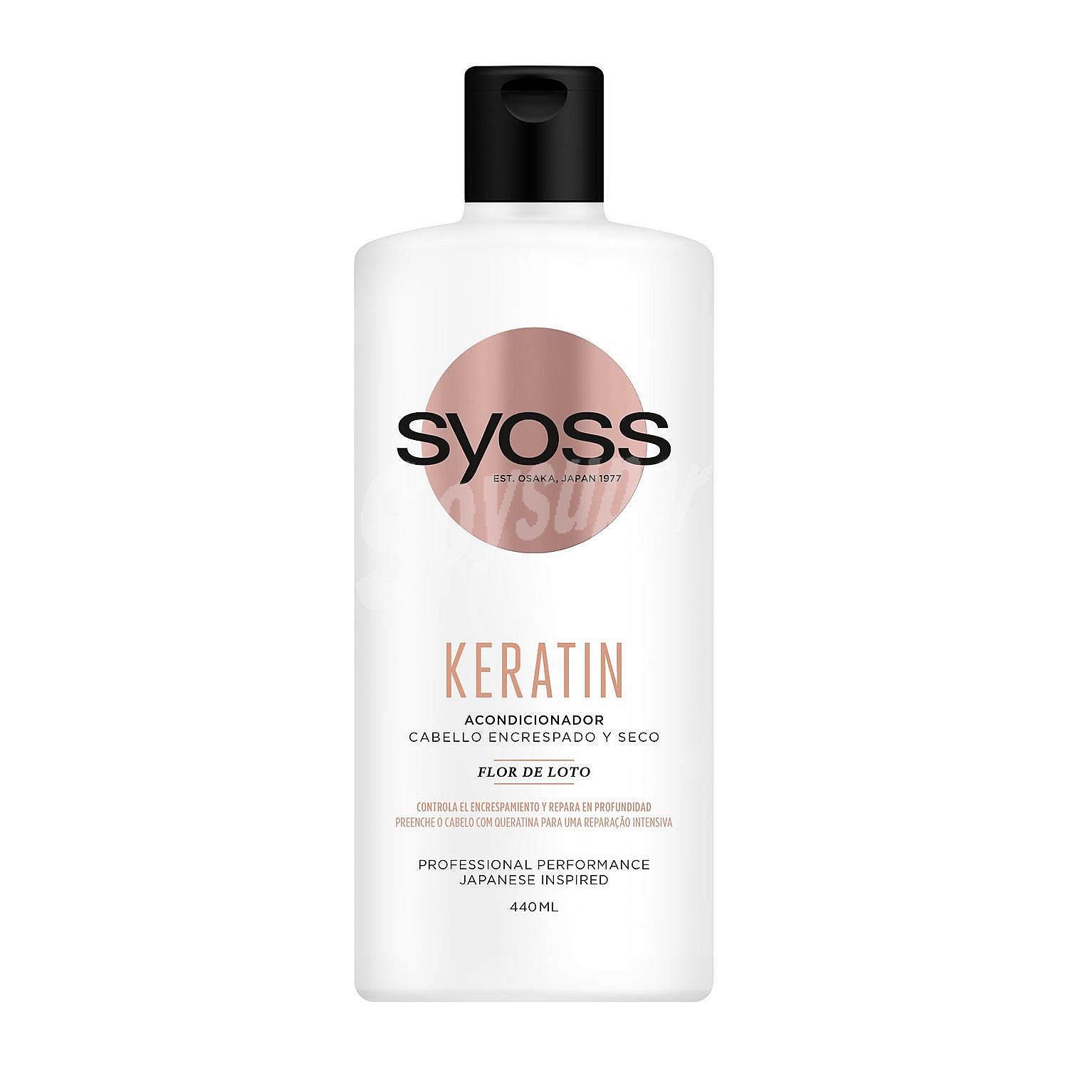 Keratin acondicionador para cabello encrespado y seco flor de loto