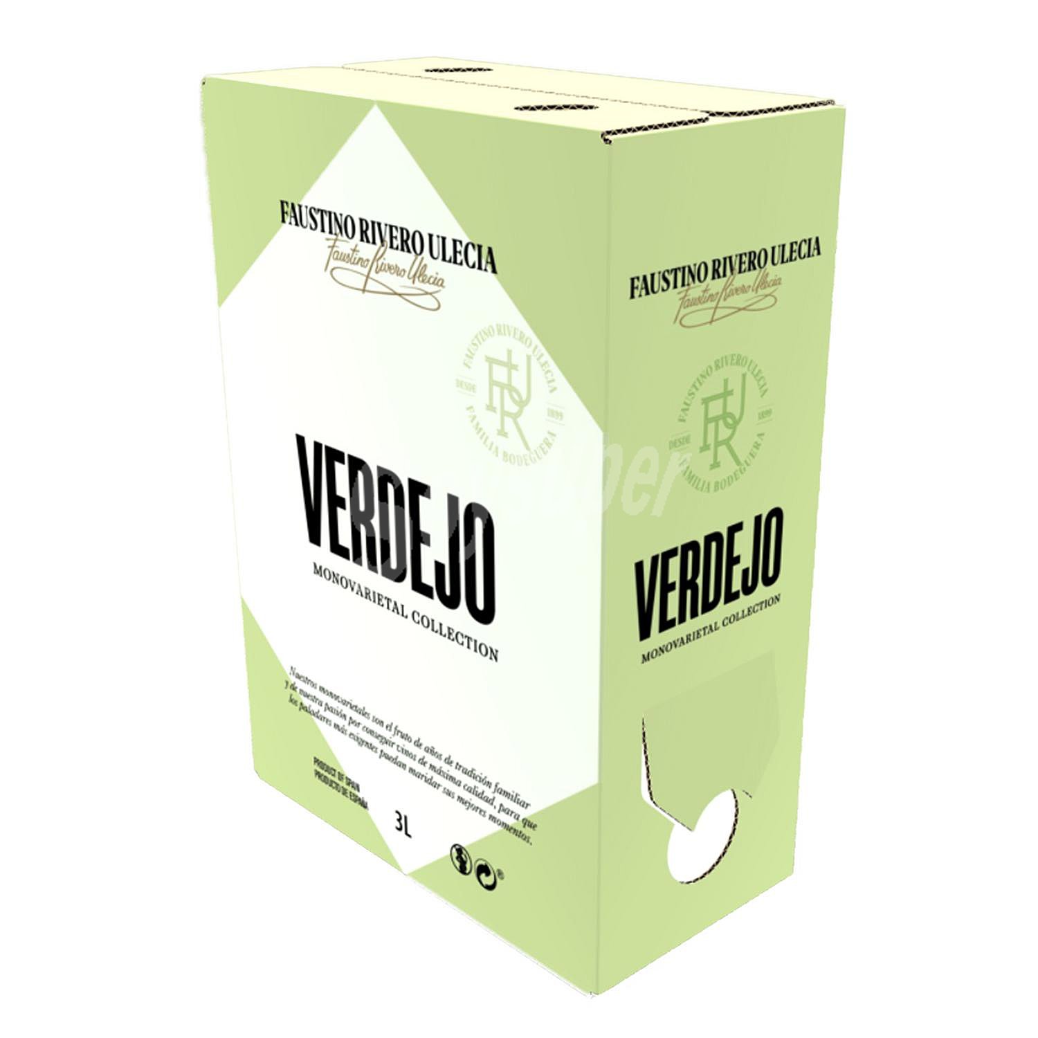 Vino blanco joven verdejo Faustino Rivero V.T. Castilla grifo