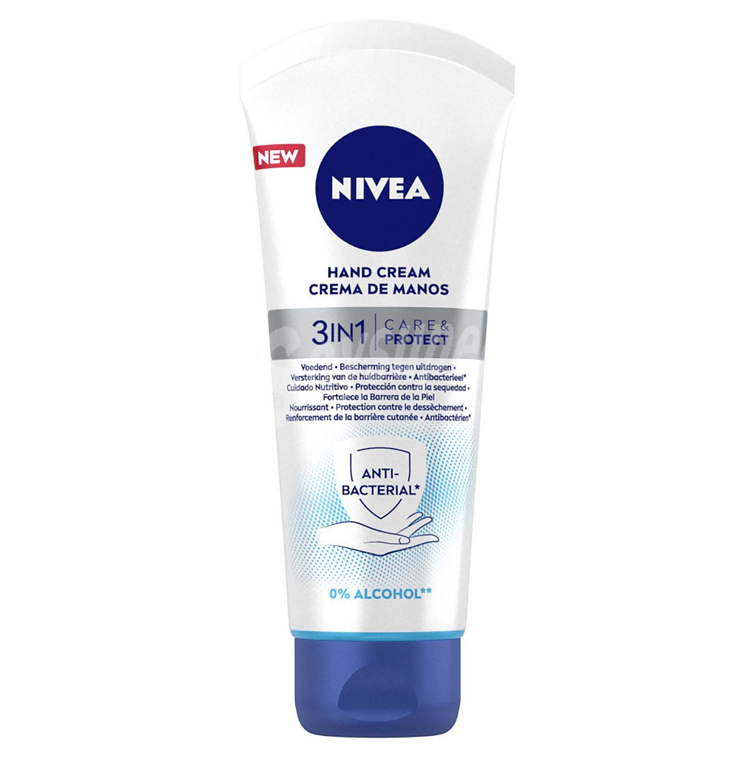 Crema de manos 3 en 1 Care & Protect anti-bacterial Nivea