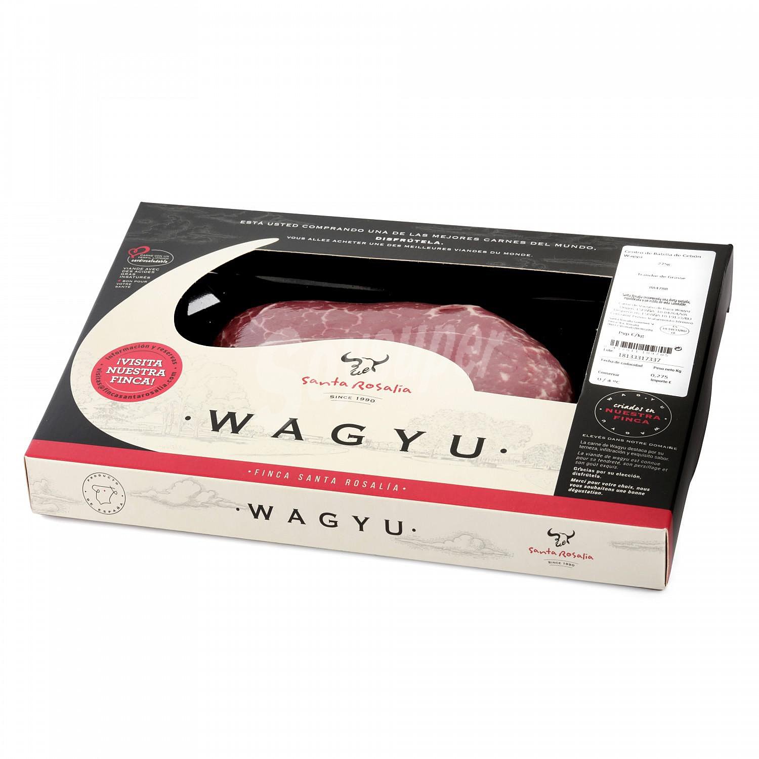 Centro de babilla de Wagyu