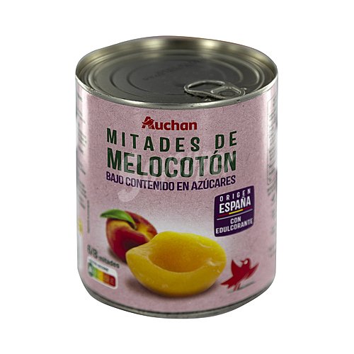 Producto alcampo Melocotón de origen español cortados en mitades y con bajo contenido en azúcares