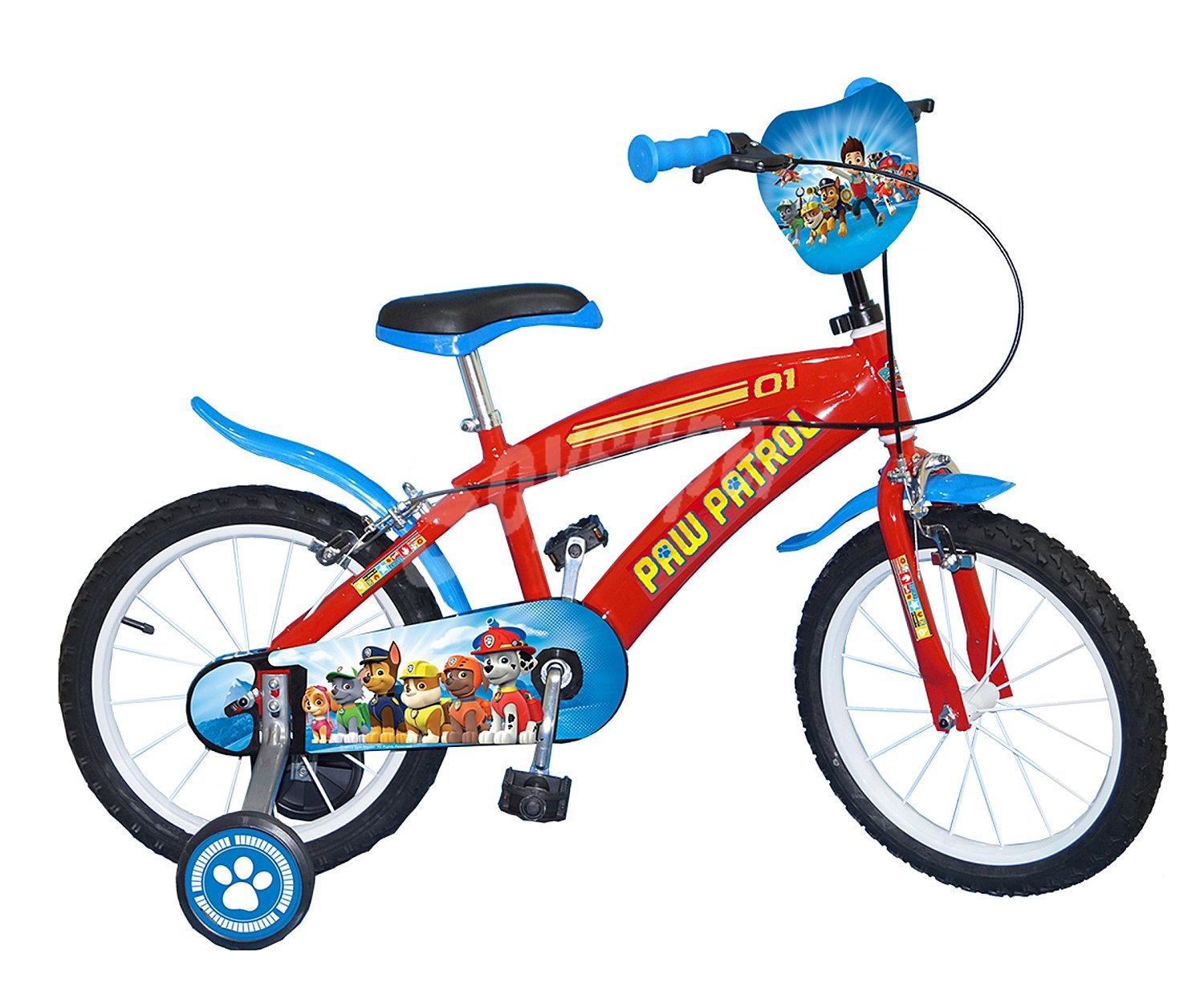 Bicicleta 35,56cm. (14") cuadro de acero y frenos Caliper nickelodeon patrulla canina