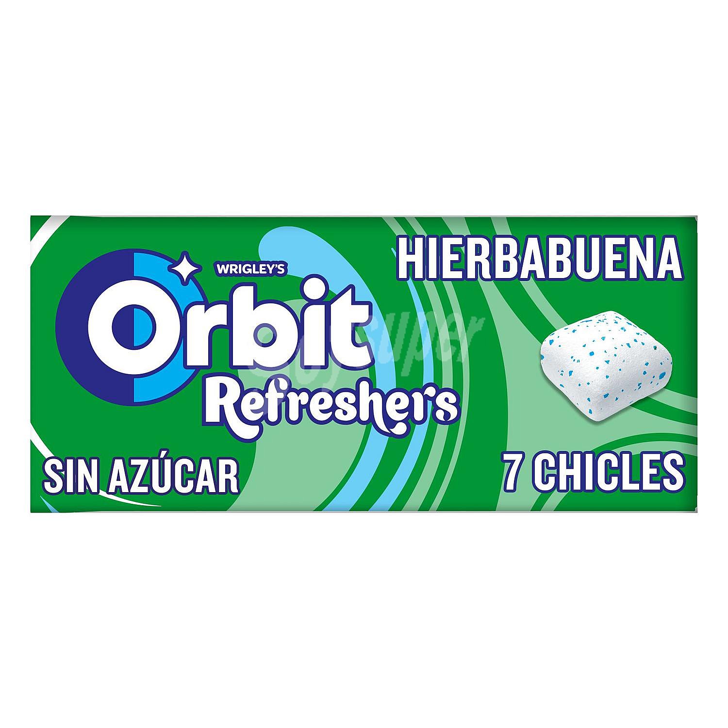 Chicles de hierbabuena sin azúcar Refreshers Orbit