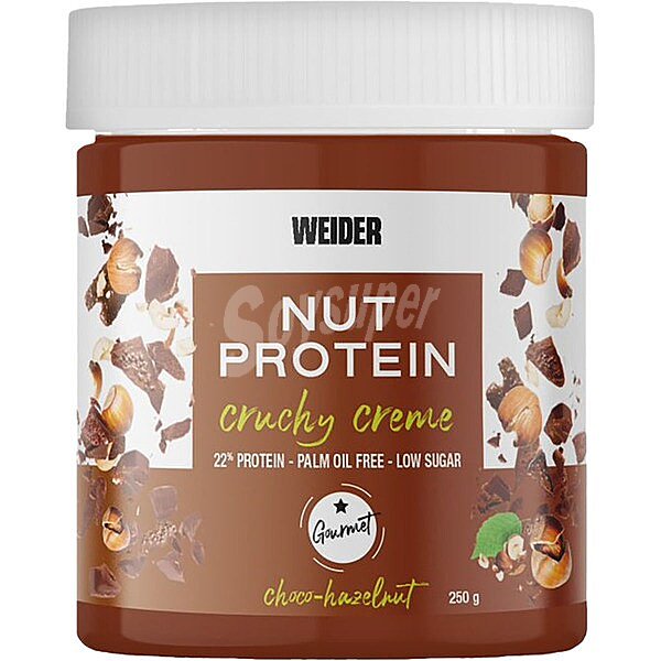 Nut Proteine crema de cacao crujiente para untar de avellanas y cacao hiperproteica baja en azúcares y sin aceite de palma