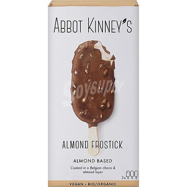 Frostick helado recubierto de chocolate y almendras ecológico y sin gluten kinney's