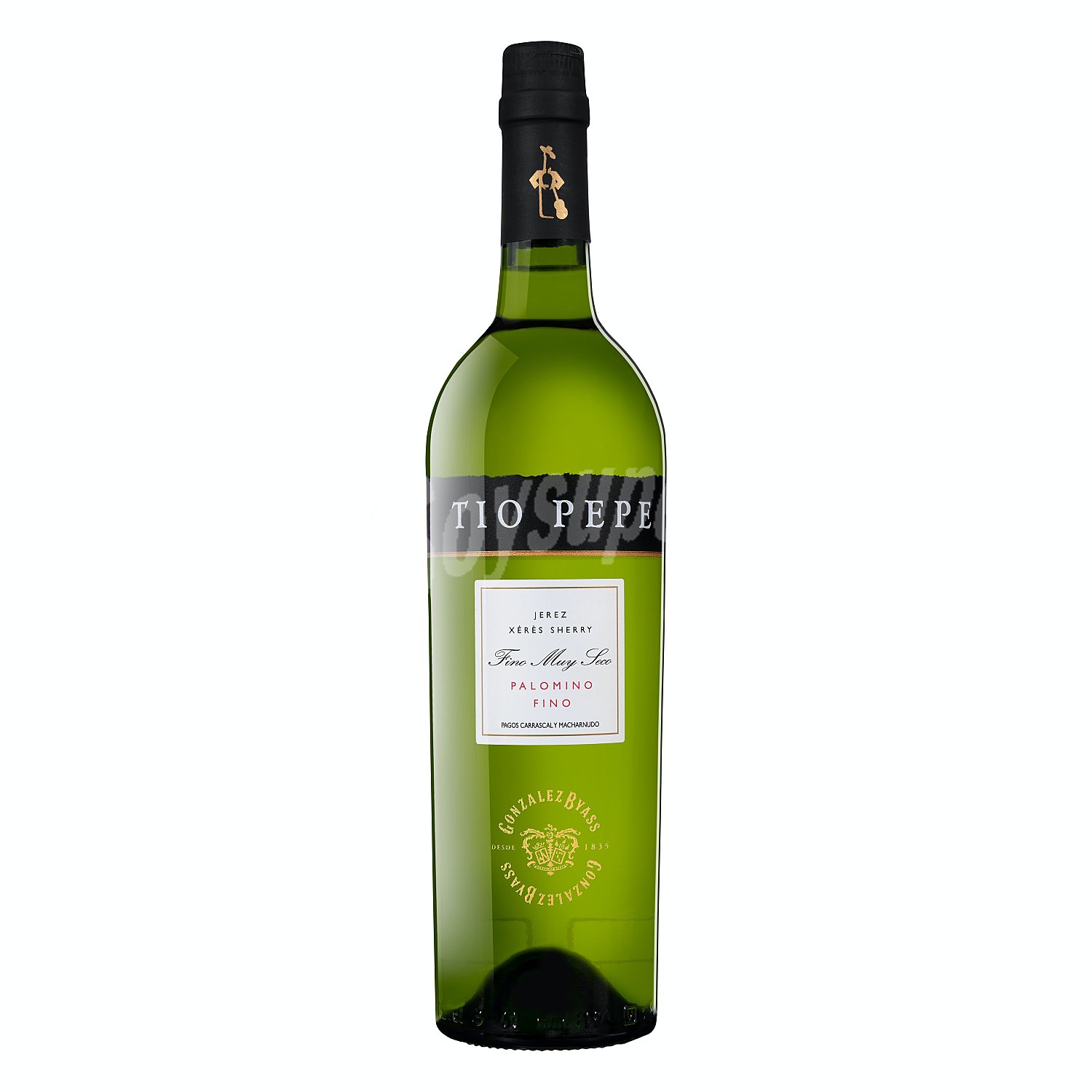 Vino fino extra seco con denominación de origen Jerez TIO pepe