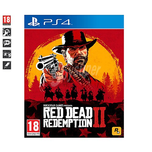 Videojuego Red Dead Redemption II para Playstation 4, género: acción, mundo abierto. pegi 18