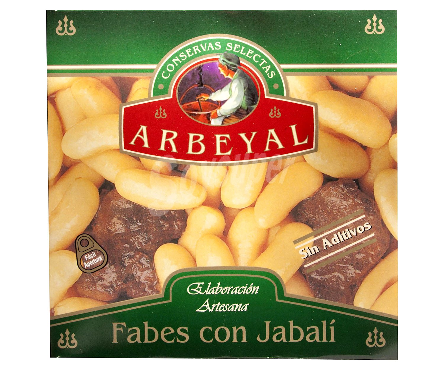 Fabes con jabalí