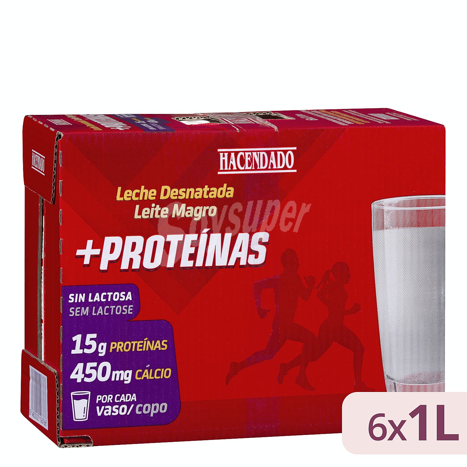 Leche desnatada + proteinas sin lactosa