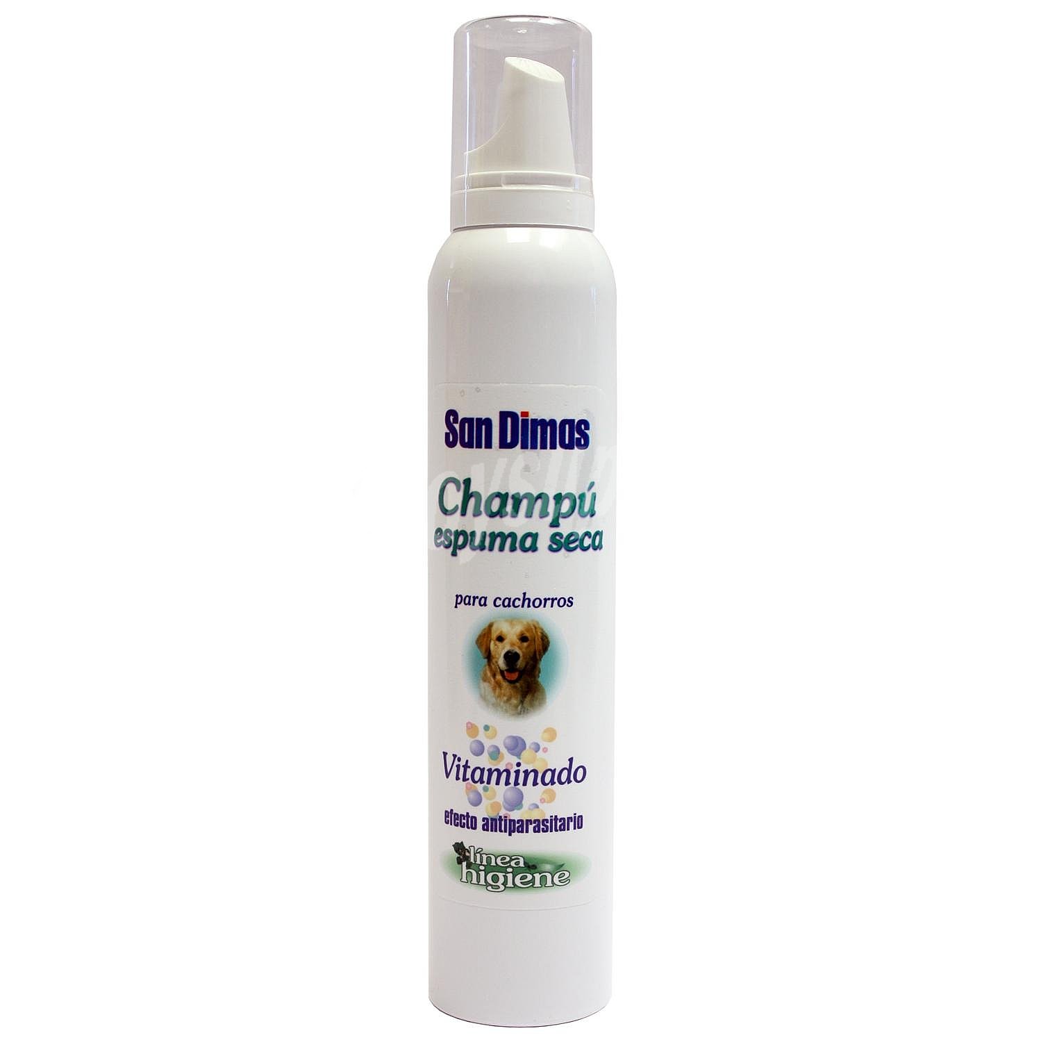 Champú espuma seca para perros cachorros