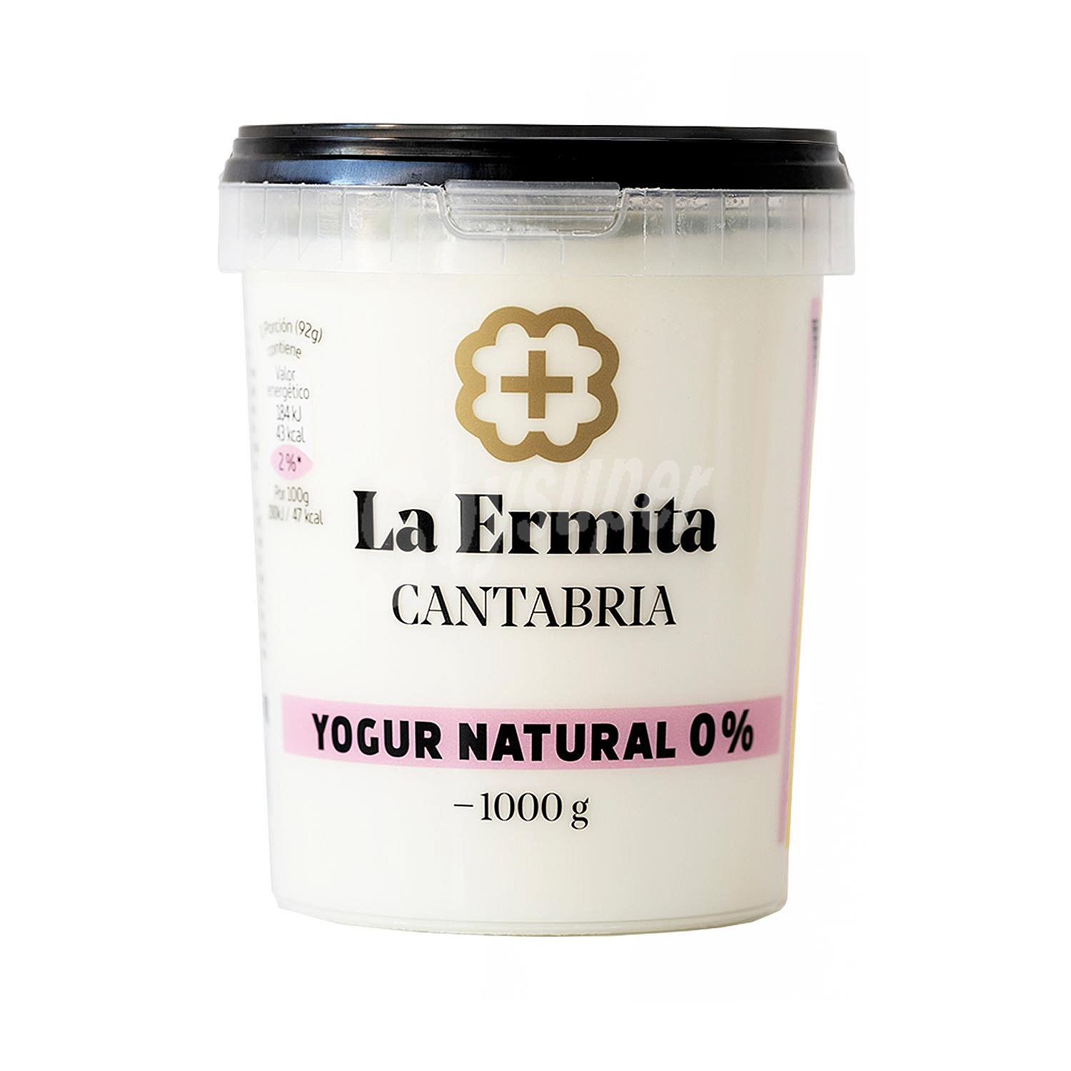 Yogur natural desnatado 0% m.g cantabria