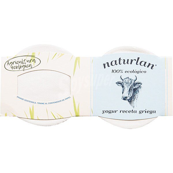 Yogur natural de vaca receta griega 100% ecológico