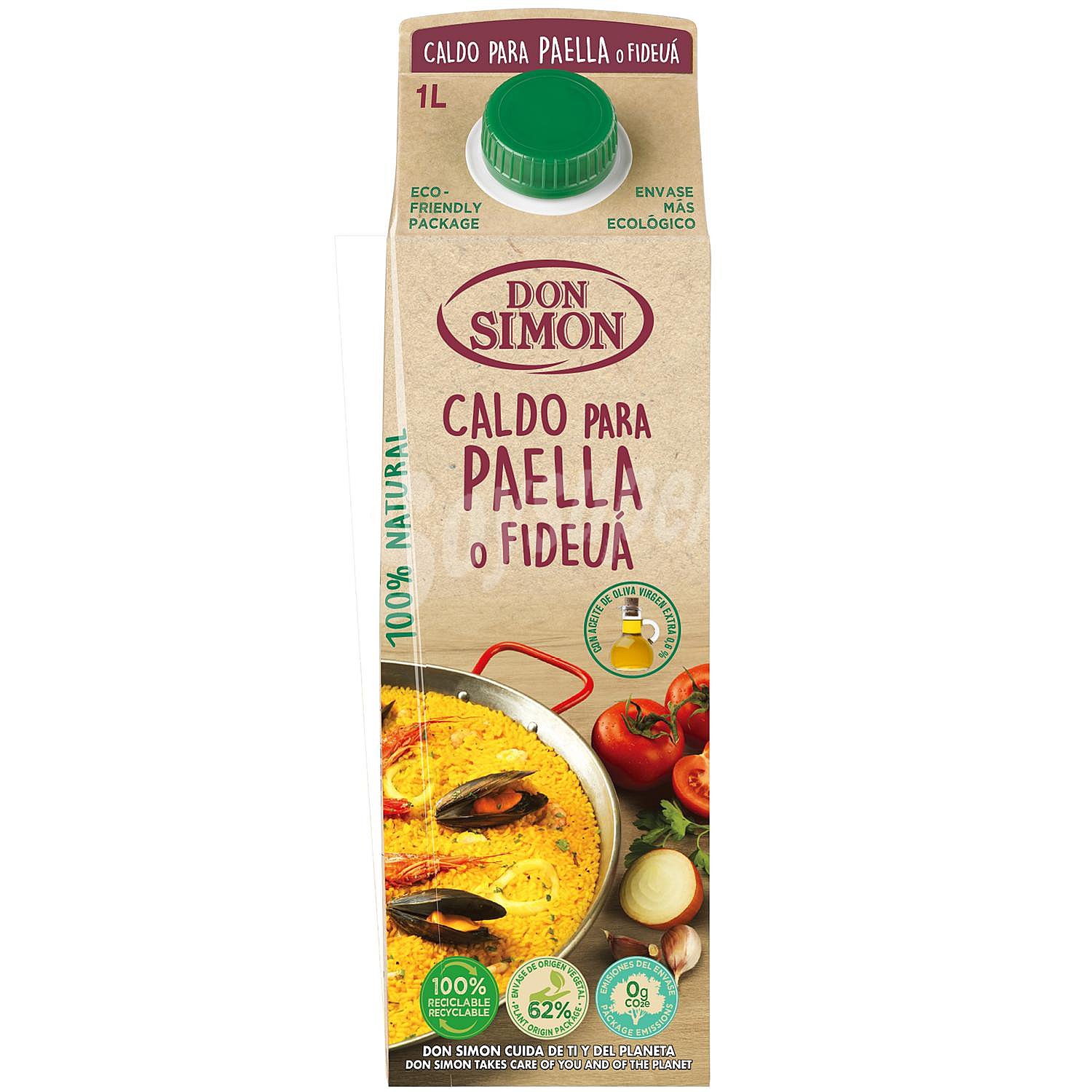 Caldo natural para paella o fideuá