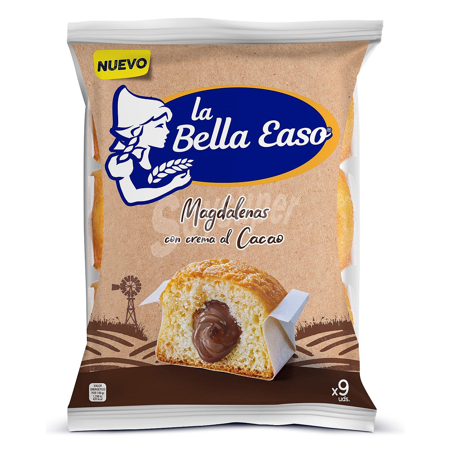 Magdalenas con crema al cacao La Bella Easo