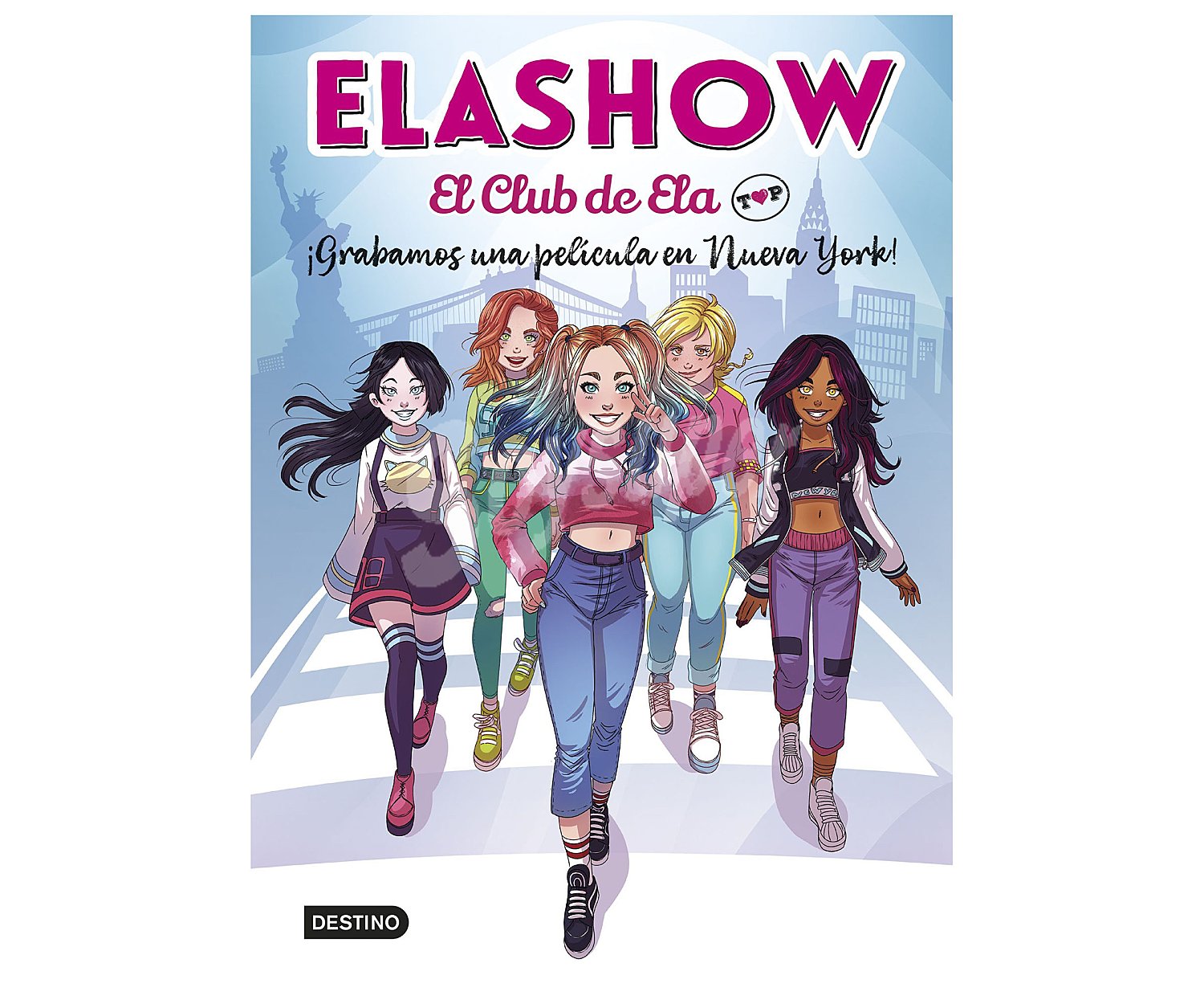 Elashow, el club de Ela ¡grabamos una película en New York!, elaia martinez. Género: infantil. Editorial Planeta.