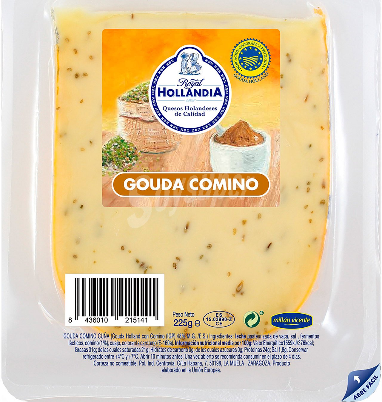 Queso gouda comino