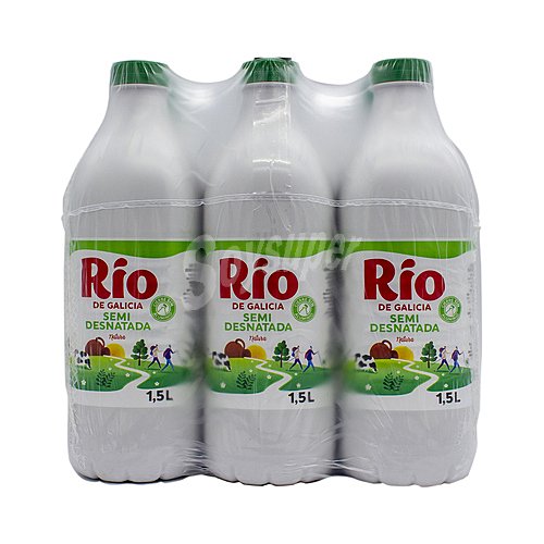 RÍO Leche semidesnatada de vaca, de origen gallego RÍO