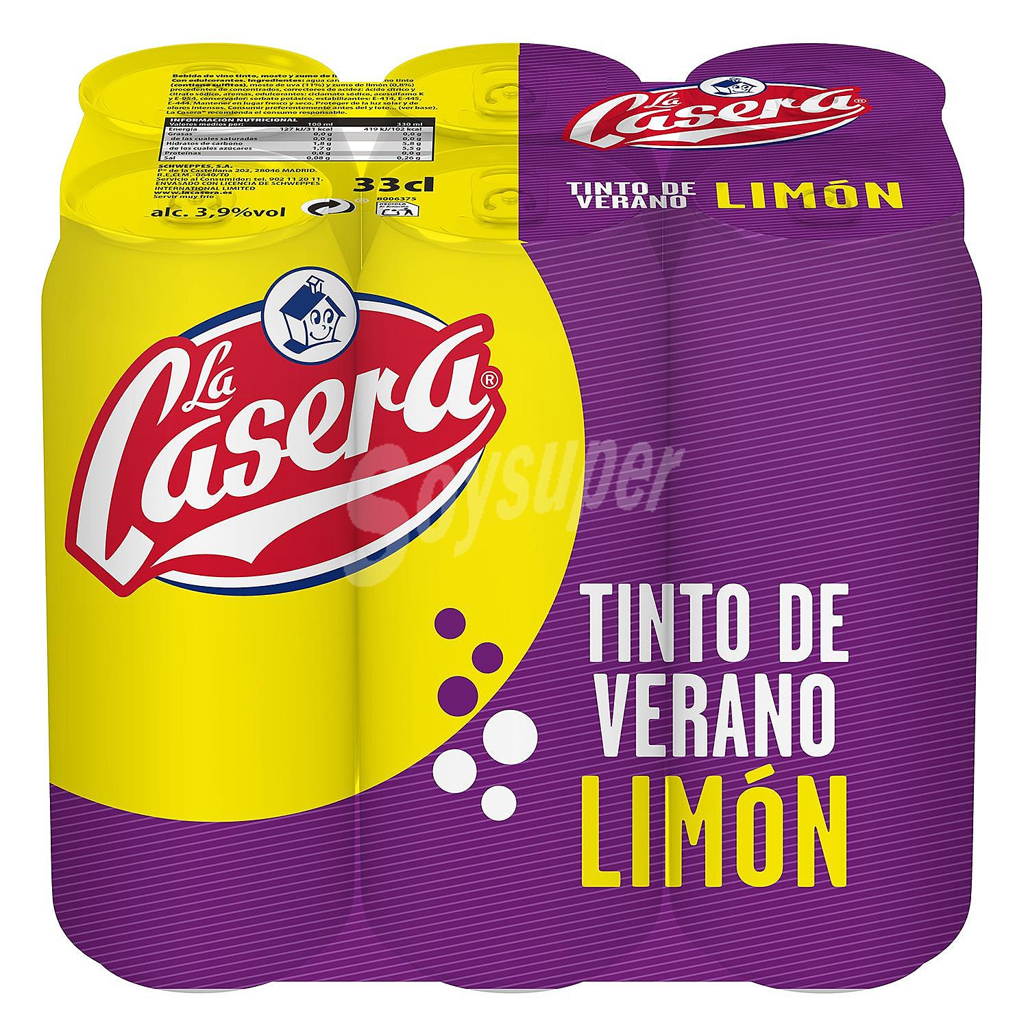 Tinto de verano con limón