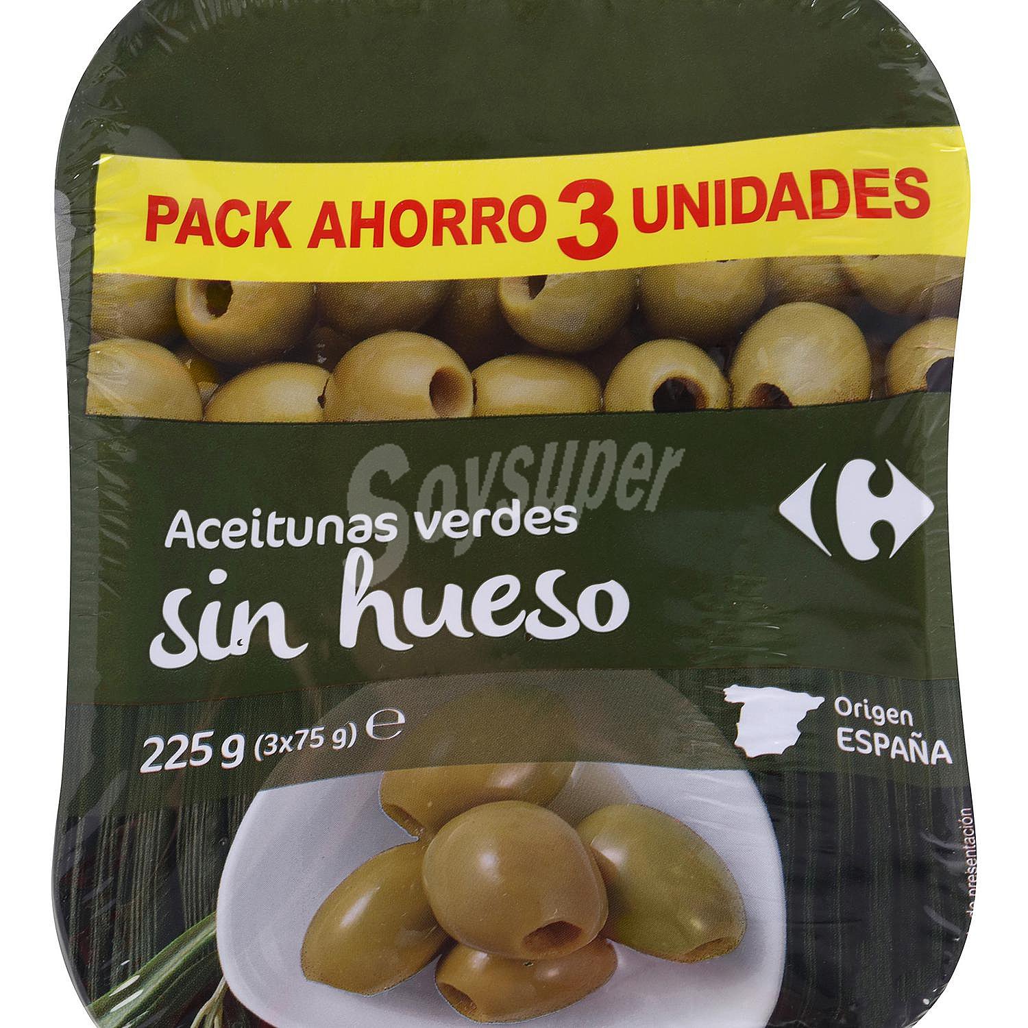 Aceitunas manzanilla sin hueso Carrefour