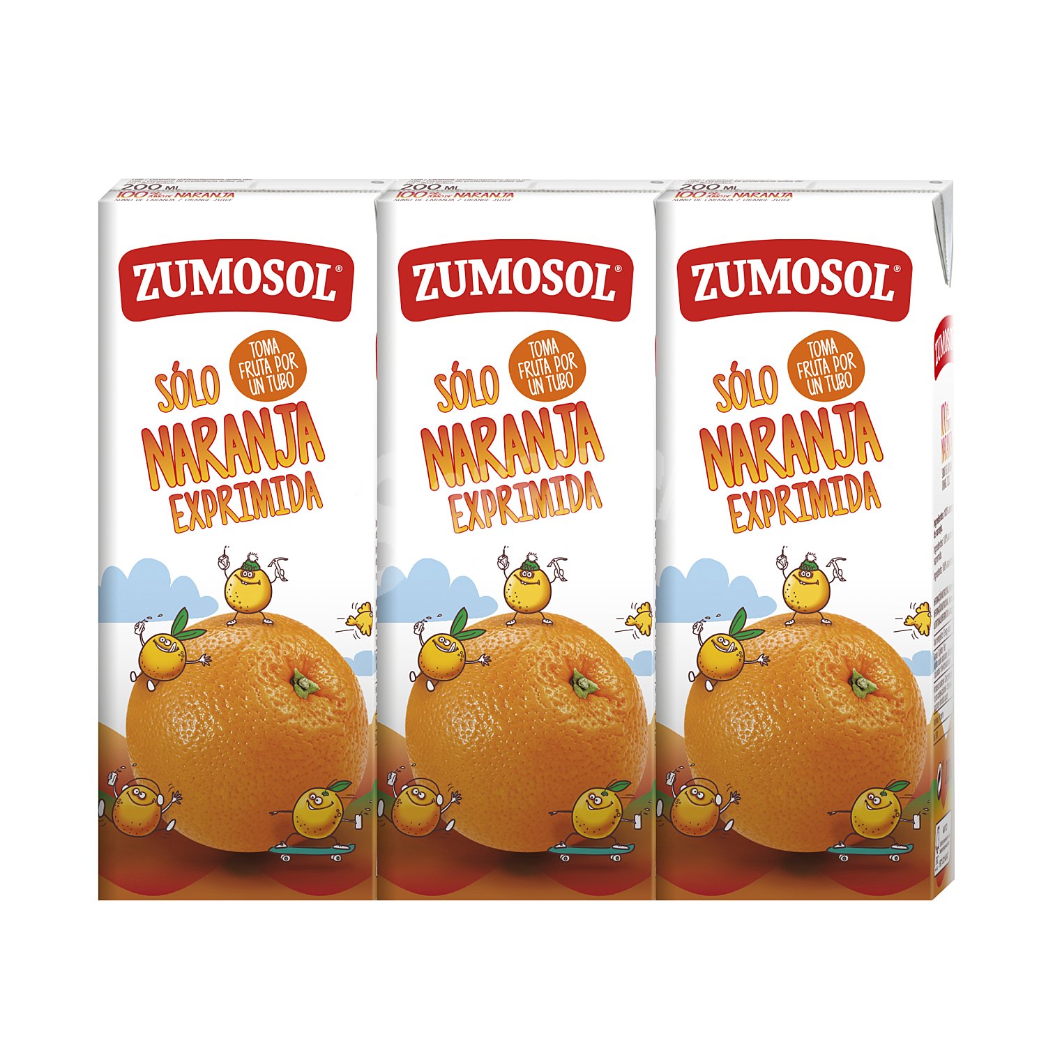 Zumo de naranja exprimida pack 3 unidades 200 ml