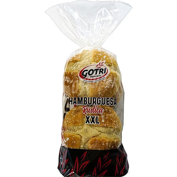 Pan de hamburguesa rústica XXL