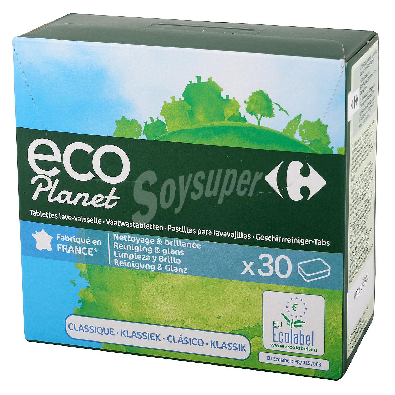 Lavavajillas a máquina en pastillas clásico ecológico Carrefour Eco Planet