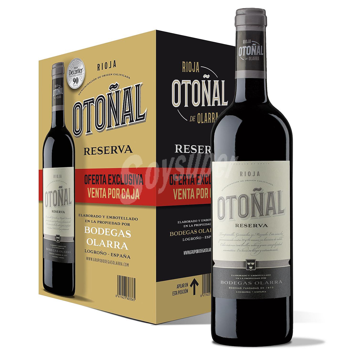 Caja 6 Bot. Otoñal Tinto Reserva 2018