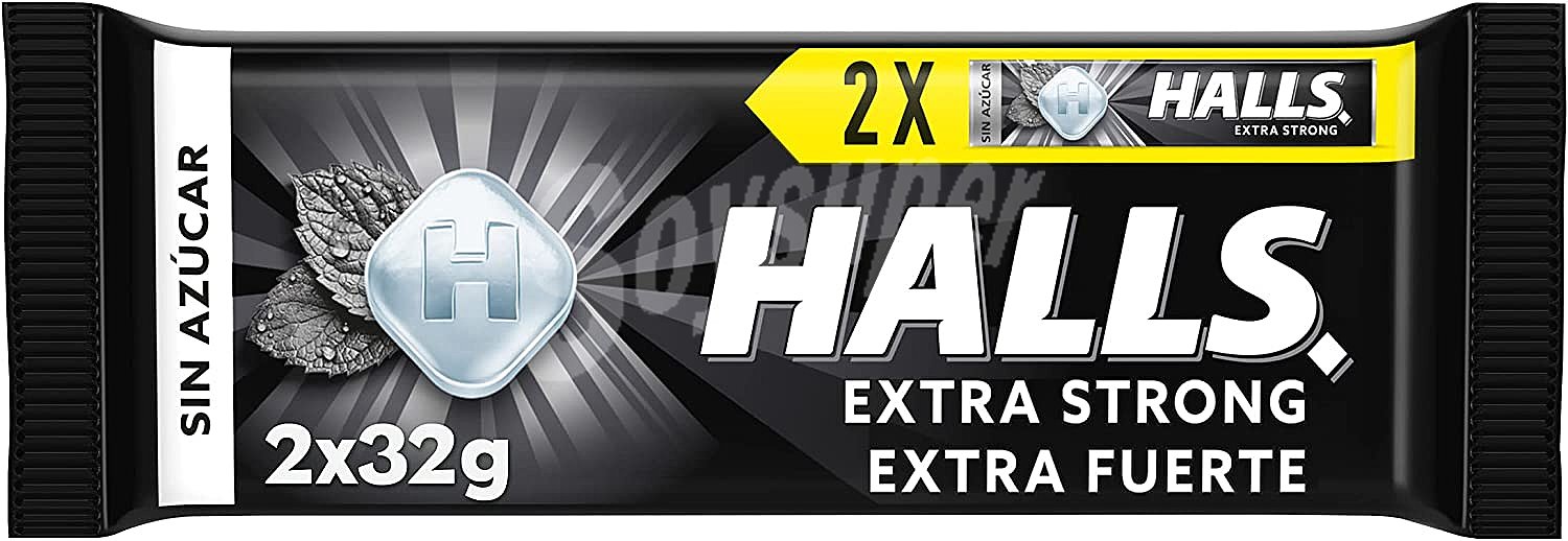 Caramelos sabor menta extra fuerte Halls bolsa