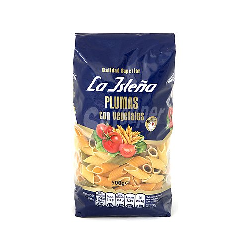 La isleña Pasta plumas vegetales la isleña