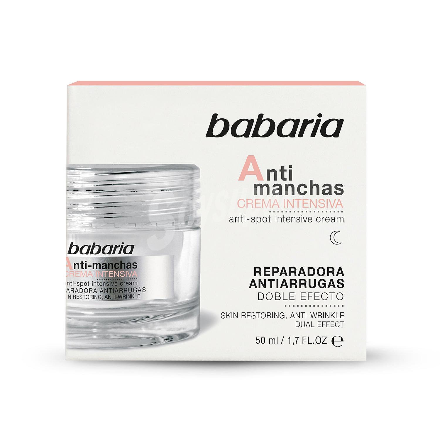 Crema facial intensiva antimanchas reparadora antiarrugas doble efecto Babaria