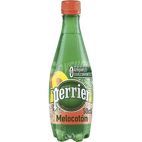 Agua mineral con gas Perrier sabor melocotón