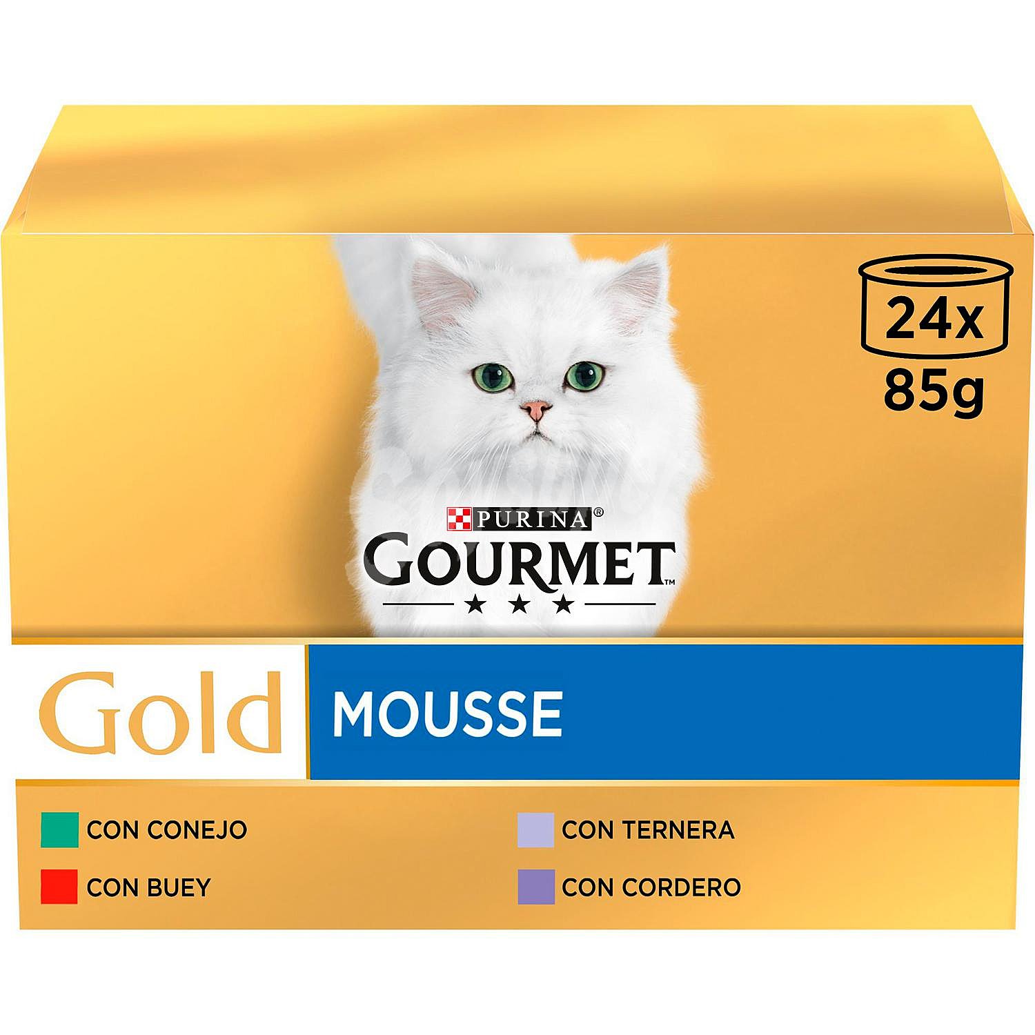 Comida húmeda mousses para gato adulto Purina Gourmet Gold