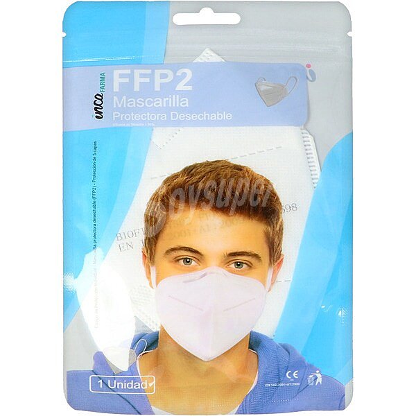 Mascarilla autofiltrante FFP2 NR 1 unidad tamaño adulto