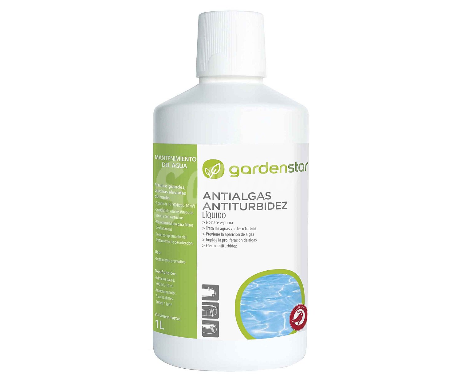 Antialgas con floculante 1L piscina,