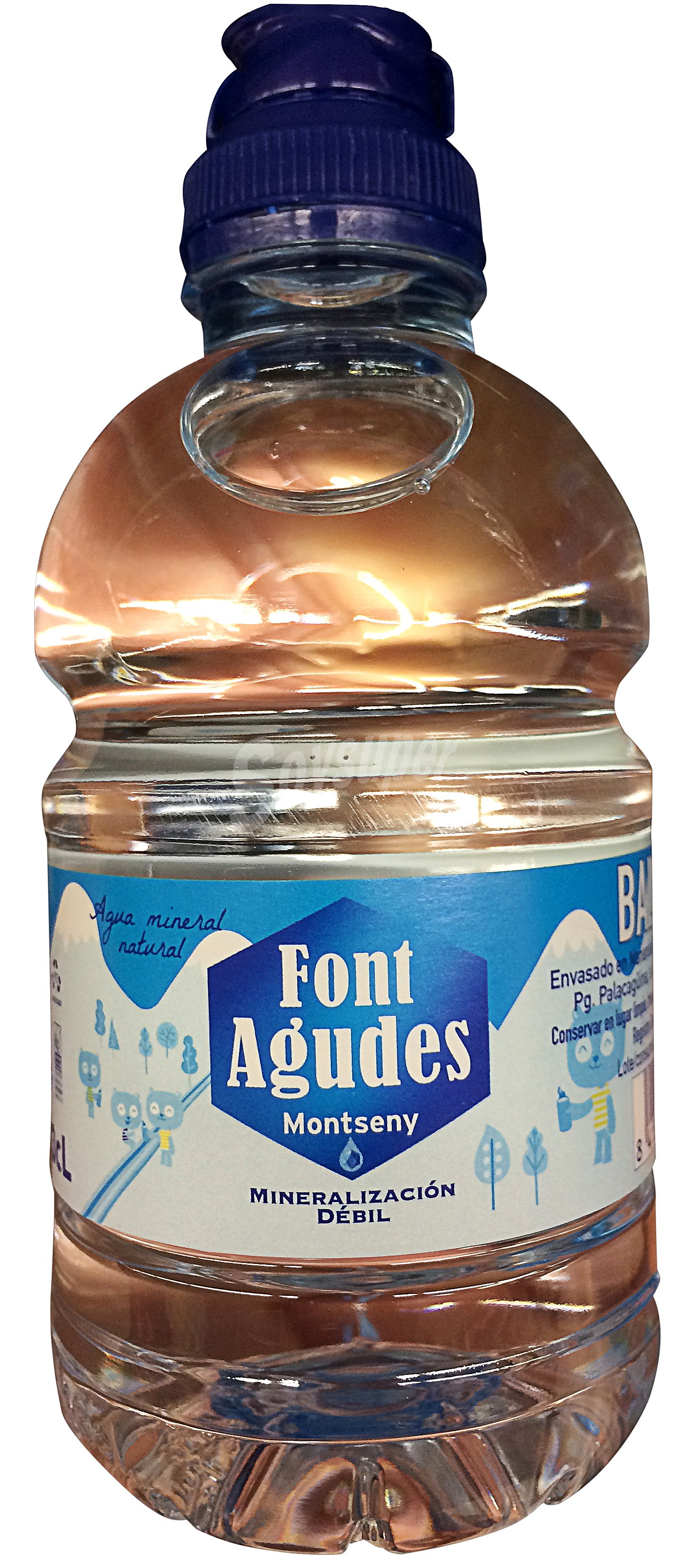 Agua mineral natural (tapon especial niños)