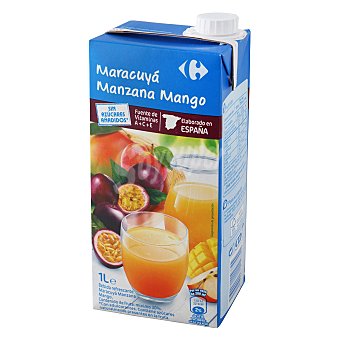 Bebida de maracuyá, manzana y mango Carrefour sin azúcar añadido