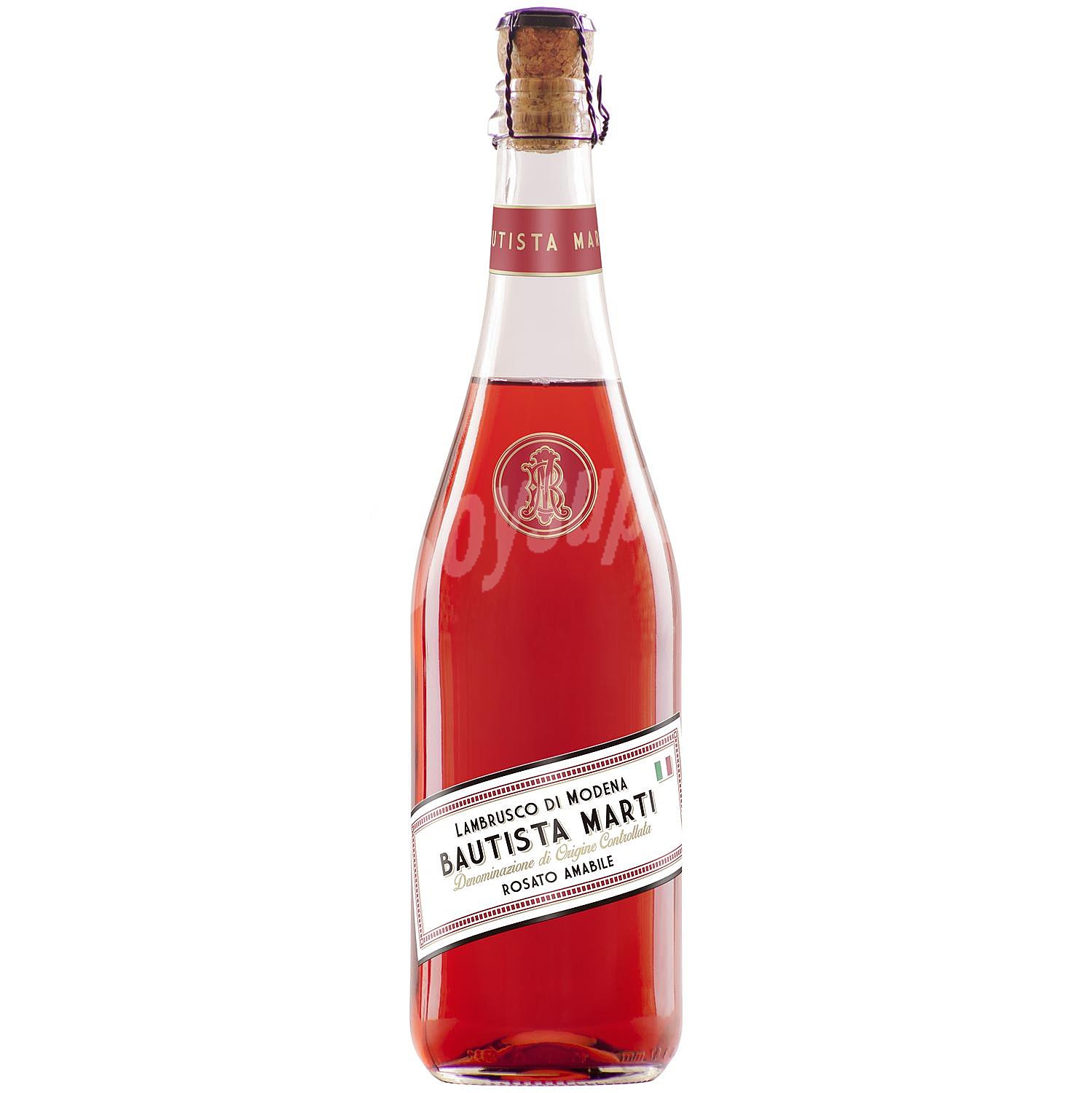 Vino Lambrusco rosado Amabile dell' Emilia Bautista Marti